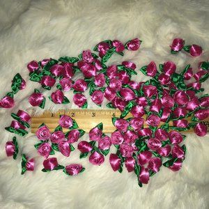 100 pink ribbon roses New